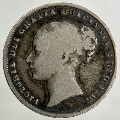 1866 Victoria Shilling Silver Coin | Fine Collectable Grade