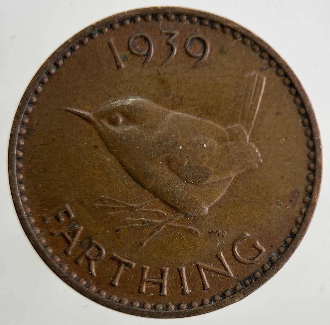 1939 George VI Wren Farthing Coin | Fine Collectable Grade
