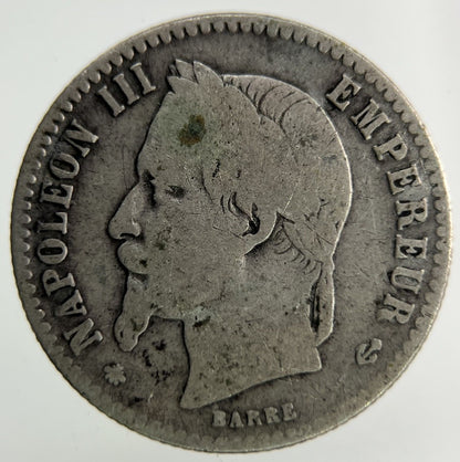 1866 France 50 Centimes Silver Coin | Collectable Grade