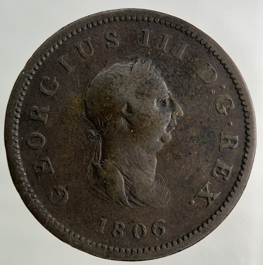 1806 George III 3rd Half - Penny Coin | Fine Collectable Grade