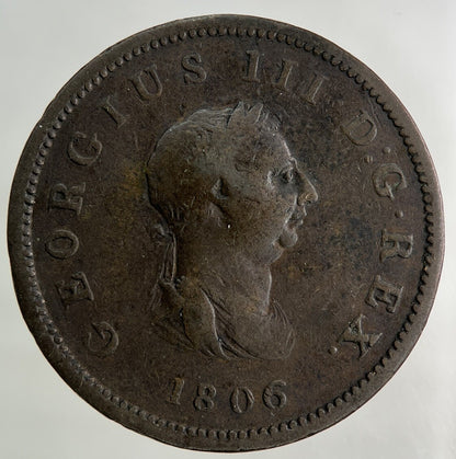 1806 George III 3rd Half - Penny Coin | Fine Collectable Grade