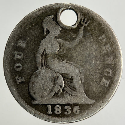 1836 William IV Groat Four - Pence Silver Coin | Collectable Grade