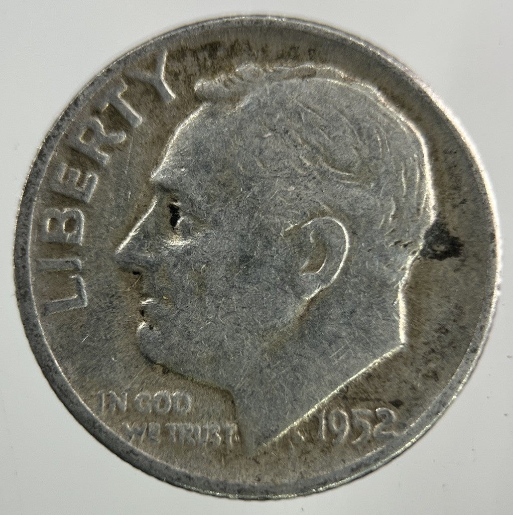 1952 US USA Roosevelt Dime Silver Coin | Collectable Grade