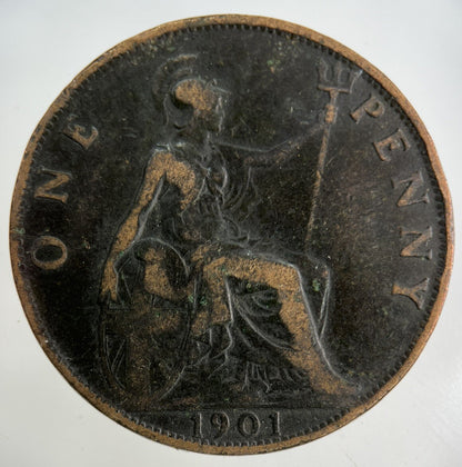 1901 Victoria One Penny Coin | Collectable Grade