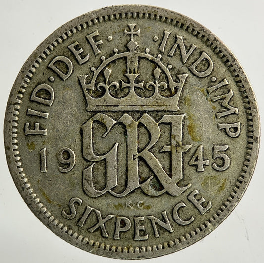 1945 George VI Sixpence Silver Coin | Collectable Grade