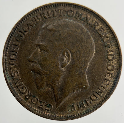 1925 George V Farthing Coin | Fine Collectable Grade