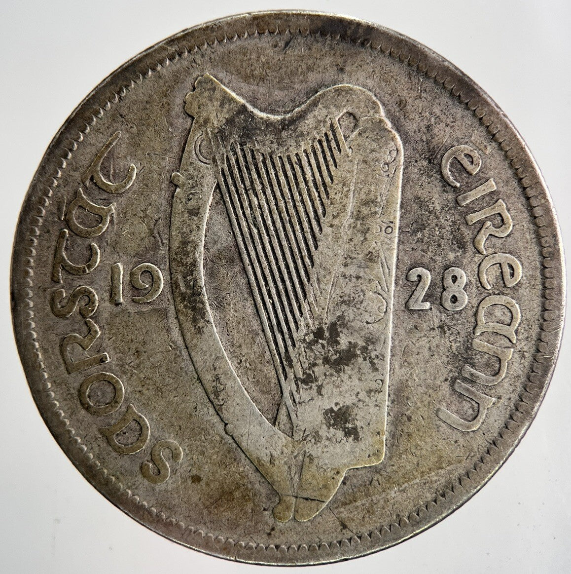 1928 Irish Half - Crown Horse Silver Coin | Collectable Grade | a6855
