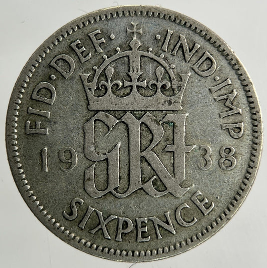 1938 George VI Sixpence Silver Coin | Collectable Grade