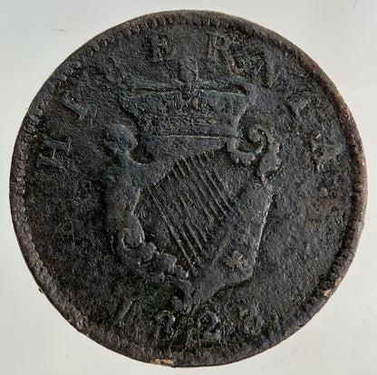 1823 Irish Half - Penny Coin | Fine Collectable Grade