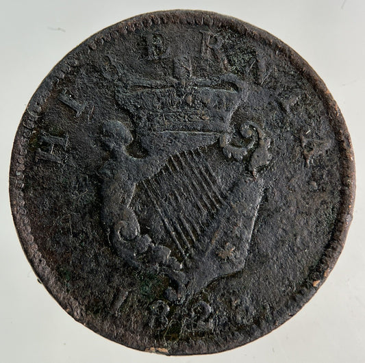 1823 Irish Half - Penny Coin | Fine Collectable Grade
