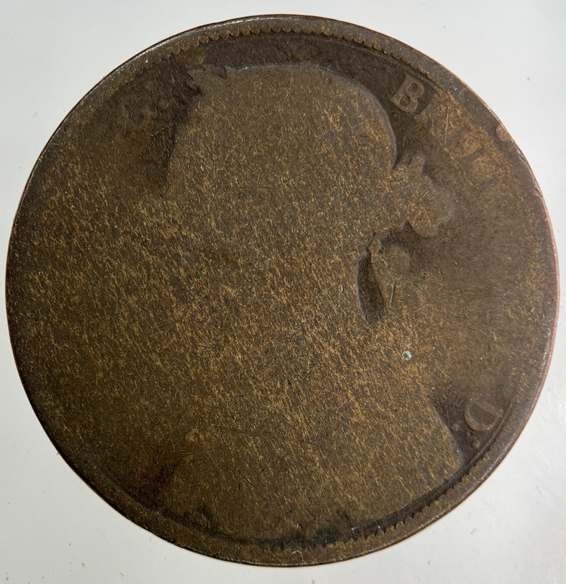 British Victoria One Penny Coin | Worn Grade