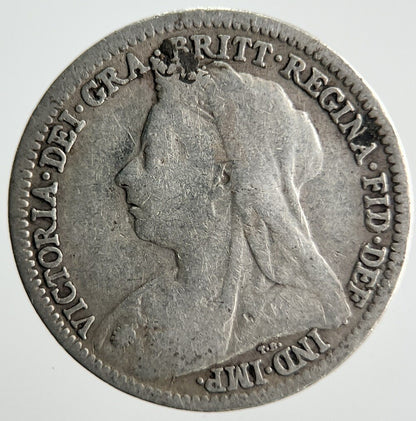 1901 Victoria Threepence Silver Coin | Collectable Grade | a4040