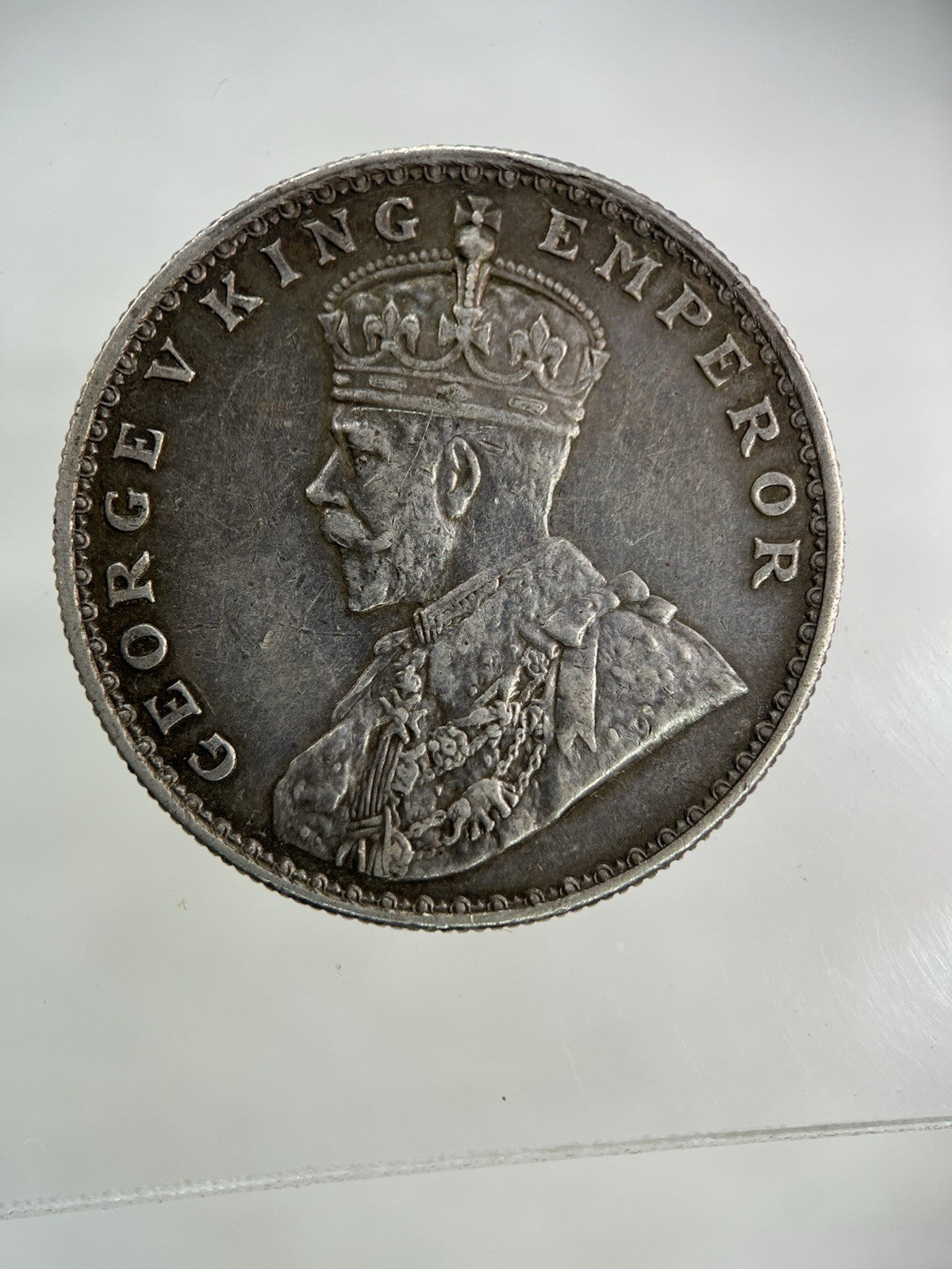1918 India One Rupee Silver Coin | Very High Grade