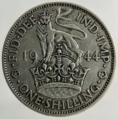 1944 George VI Shilling Silver Coin | Fine Collectable Grade