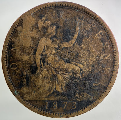 1873 Victoria One Penny Coin | Collectable Grade