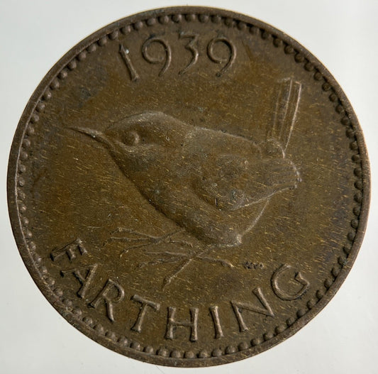 1939 George VI Farthing Coin | Fine Collectable Grade