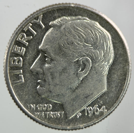 1964 - D US USA Roosevelt Dime Silver Coin | Very High Grade