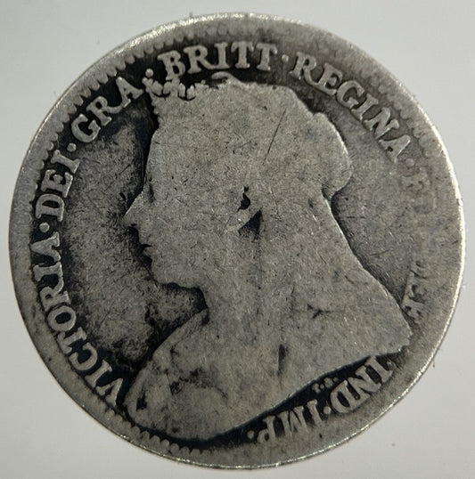 British Victoria Threepence Silver Coin | Fair Grade