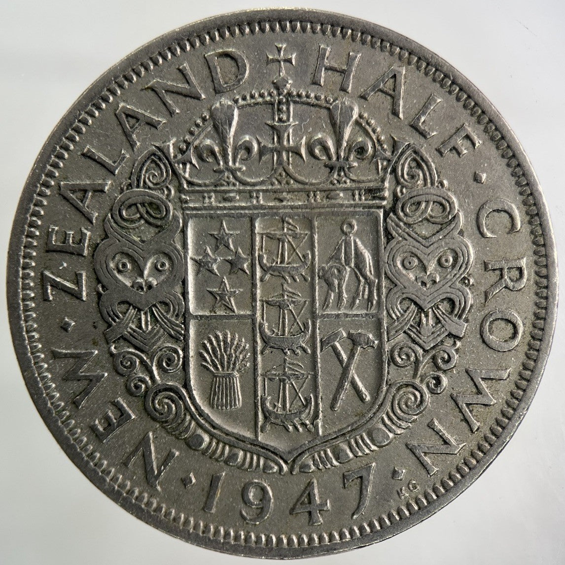 1947 New Zealand Half Crown Coin | Fine Collectable Grade