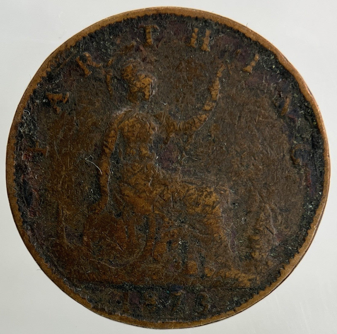 1873 Victoria Farthing Coin | Fair Grade