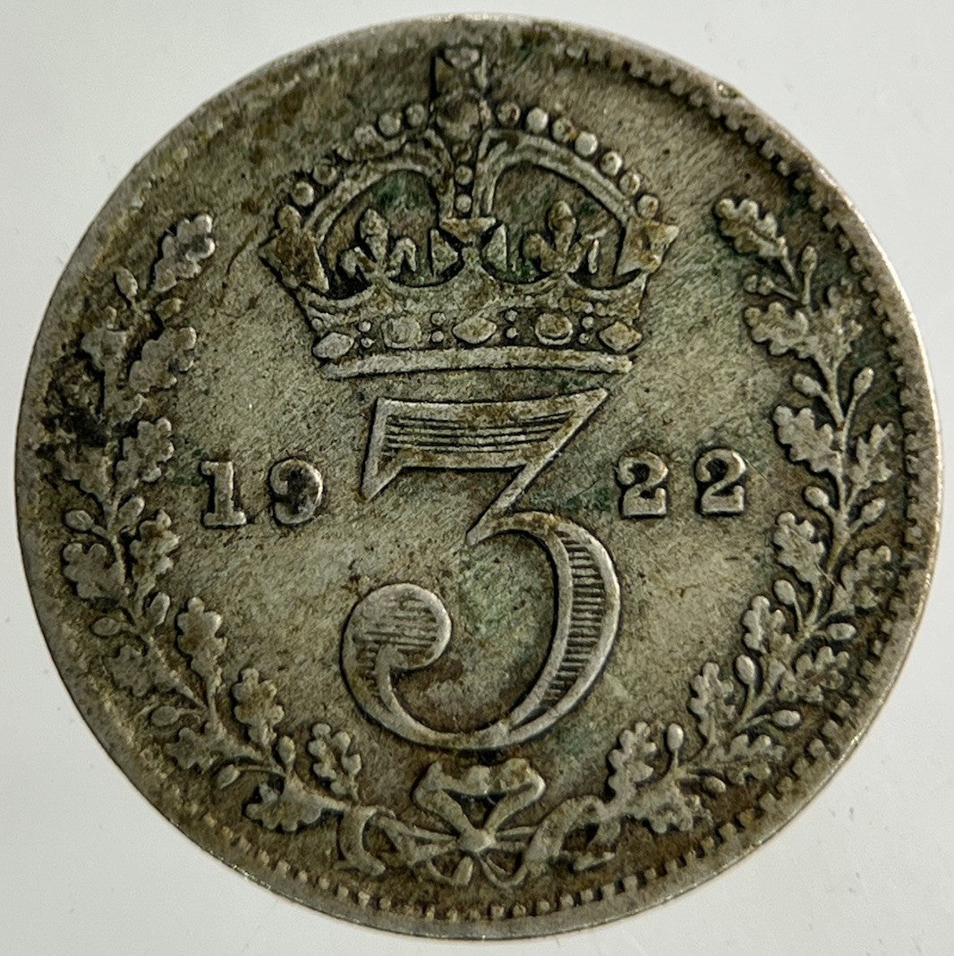 1922 George V Threepence Silver Coin | Fine Collectable Grade
