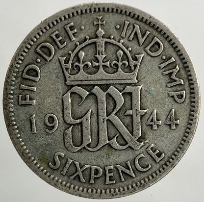 1944 George VI Sixpence Silver Coin | Collectable Grade