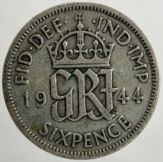 1944 George VI Sixpence Silver Coin | Collectable Grade