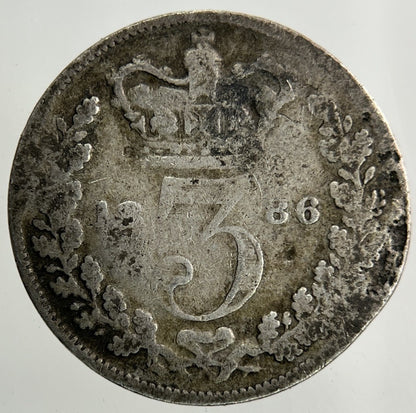 1886 Victoria Threepence Silver Coin | Collectable Grade