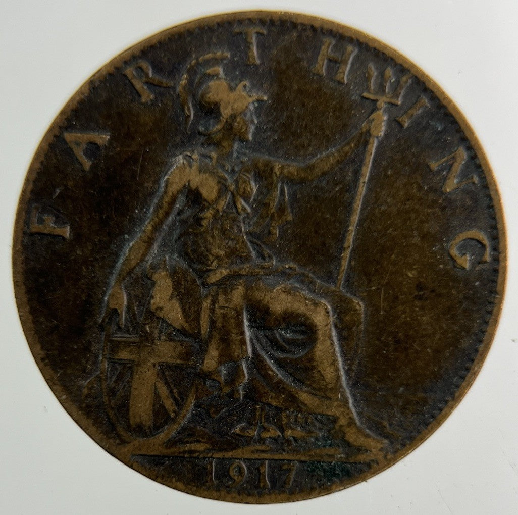 1917 George V Farthing Coin | Collectable Grade