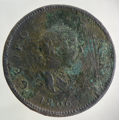 1806 George III 3rd Half - Penny Coin | Collectable Grade