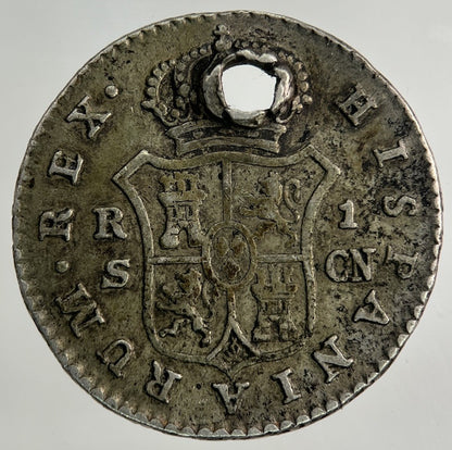 1796 Spain 1 Real Silver Coin | Fine Collectable Grade