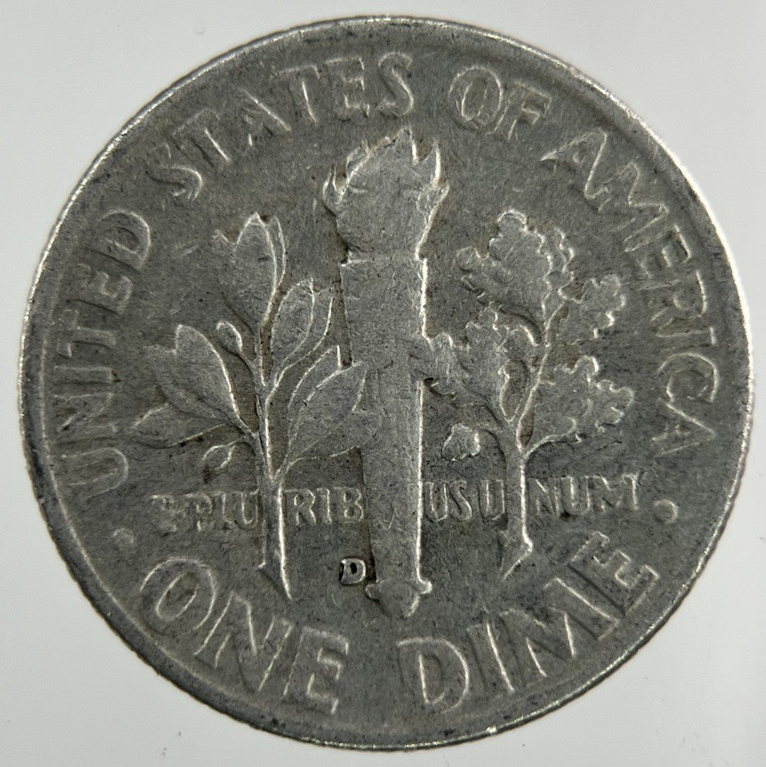 1952 - D US USA Roosevelt Dime Silver Coin | Collectable Grade