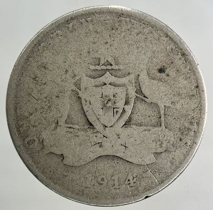 1914 Australia Florin Silver Coin | Fair Grade
