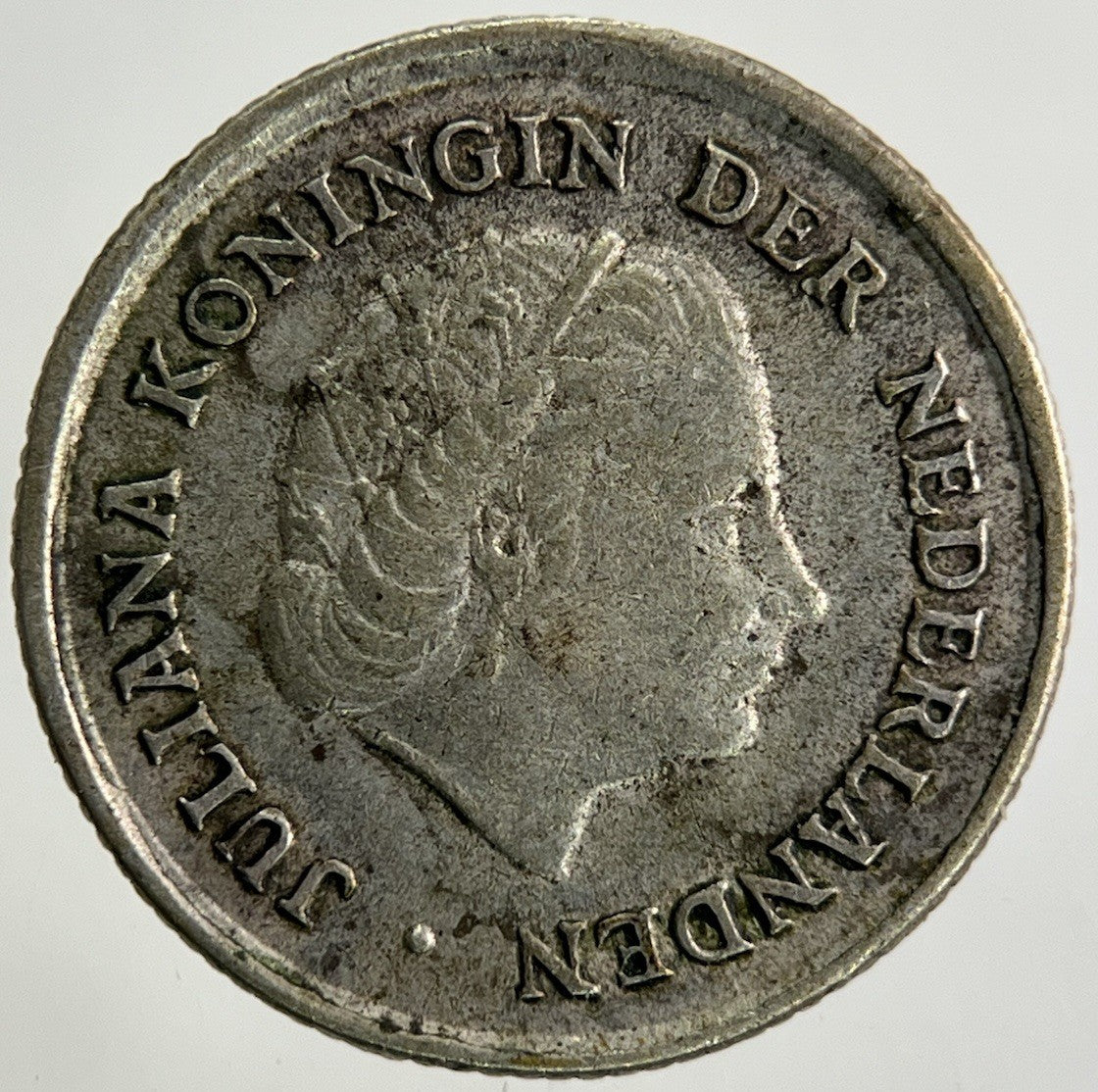 1966 Netherlands 1/10 Gulden Silver Coin | Fine Collectable Grade