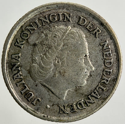 1966 Netherlands 1/10 Gulden Silver Coin | Fine Collectable Grade