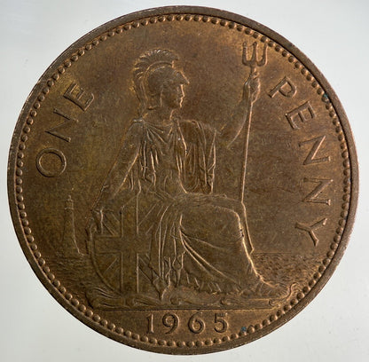 1965 Elizabeth II 2nd One Penny Coin | Fine Collectable Grade