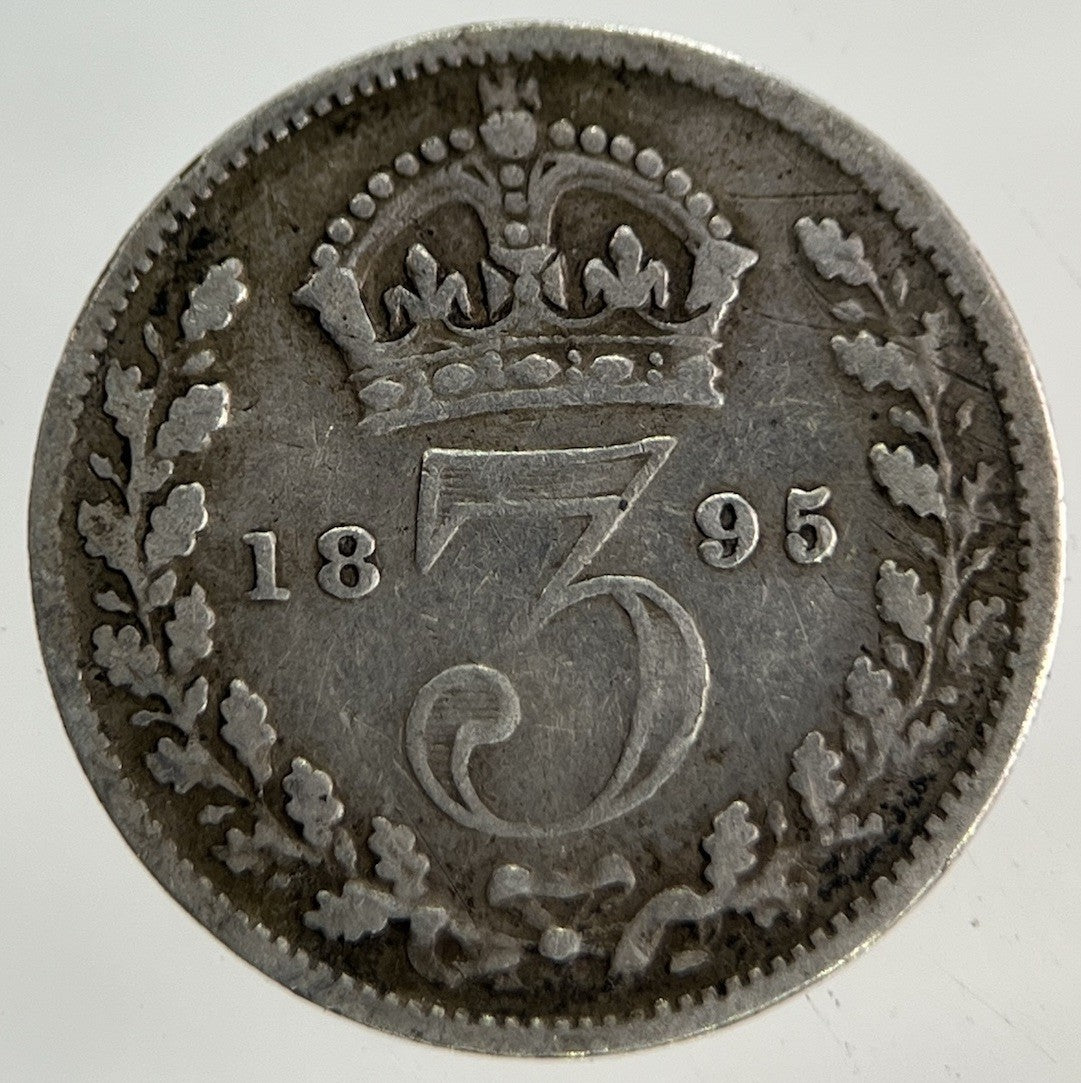 1895 Victoria Threepence Silver Coin | Fine Collectable Grade