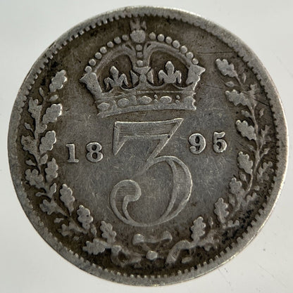 1895 Victoria Threepence Silver Coin | Fine Collectable Grade