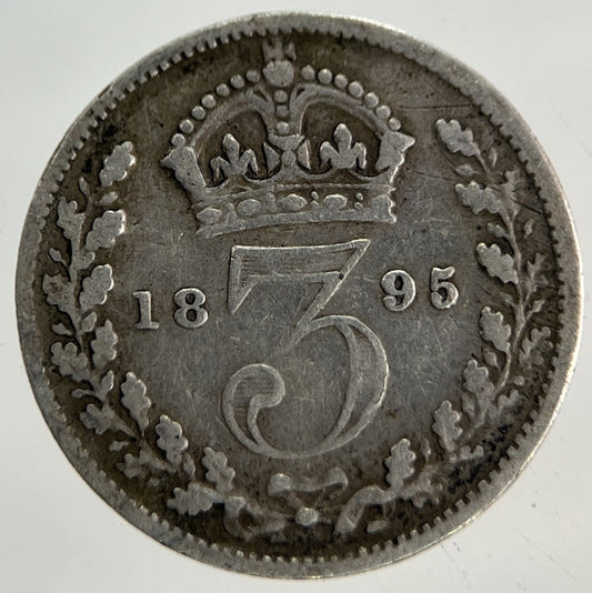 1895 Victoria Threepence Silver Coin | Fine Collectable Grade