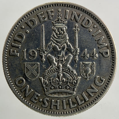 1944 George VI Shilling Silver Coin | Fine Collectable Grade