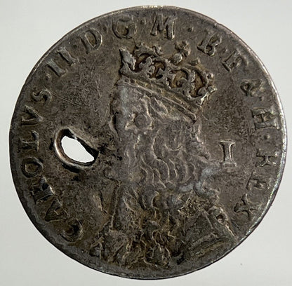 1660 - 1685 Charles II 2nd Maundy One - Pence Silver Coin | Fine Collectable Grade