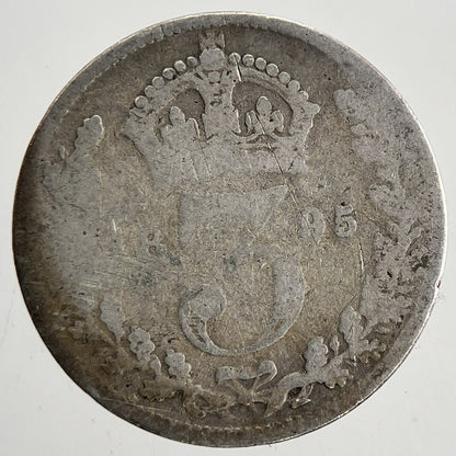 1895 Victoria Threepence Silver Coin | Collectable Grade | a9558