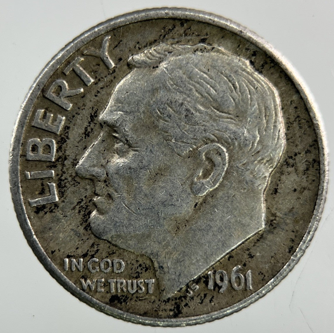 1961 - D US USA Roosevelt Dime Silver Coin | Fine Collectable Grade