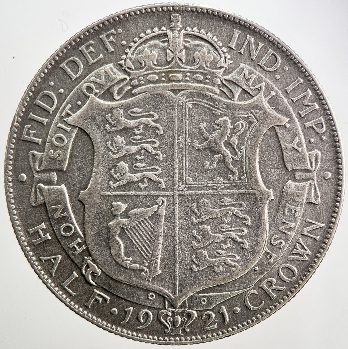 1921 George V Half - Crown Silver Coin | Very High Grade