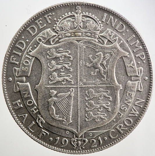 1921 George V Half - Crown Silver Coin | Very High Grade
