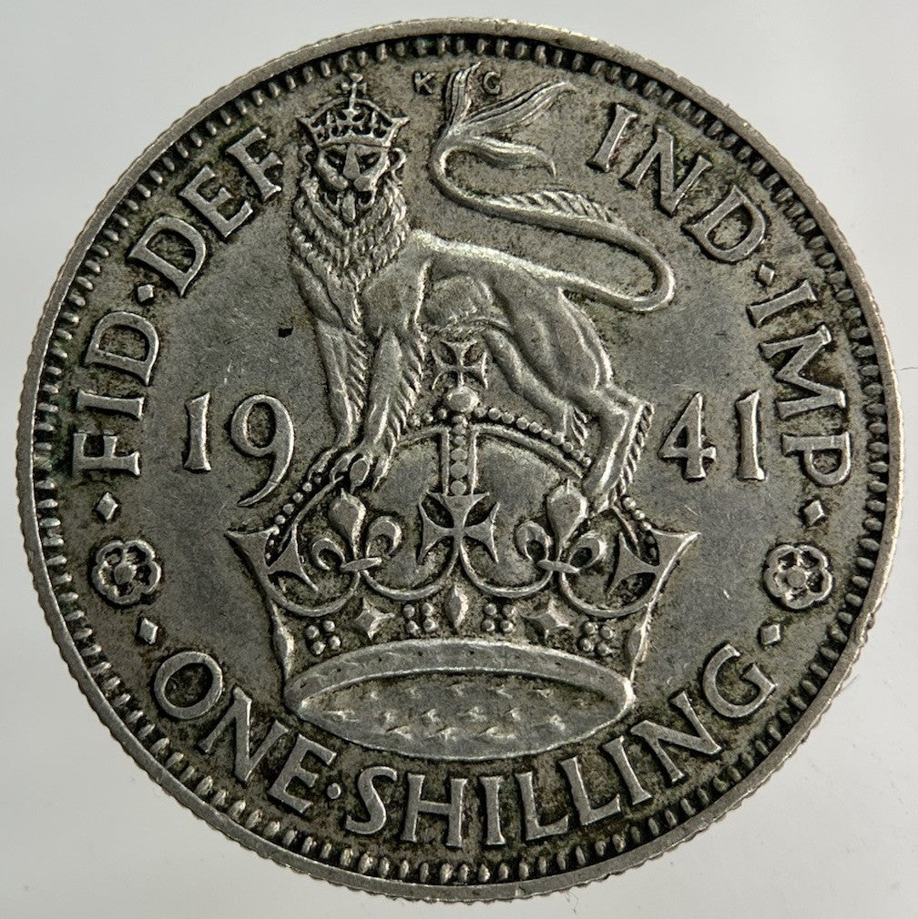 1941 George VI Shilling Silver Coin | Fine Collectable Grade