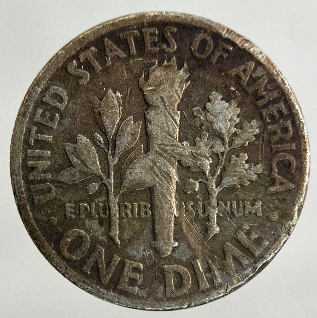 1951 US USA Roosevelt Dime Silver Coin | Fair Grade