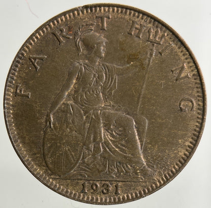 1931 George V Farthing Coin | Very High Grade