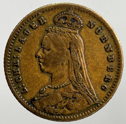 19th Century Victoria Toy Money Coin Token | Fine Collectable Grade | a2231