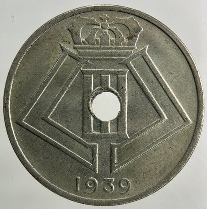 1939 Belgium 25 Centimes Coin | Very High Grade